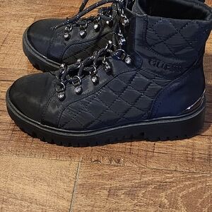 Guess Black Quilted Boots
